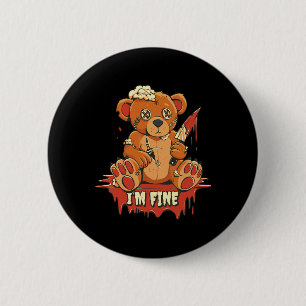 Macaron Rond 5 Cm Horreur mignonne Vampire Je suis belle Ours Hallow