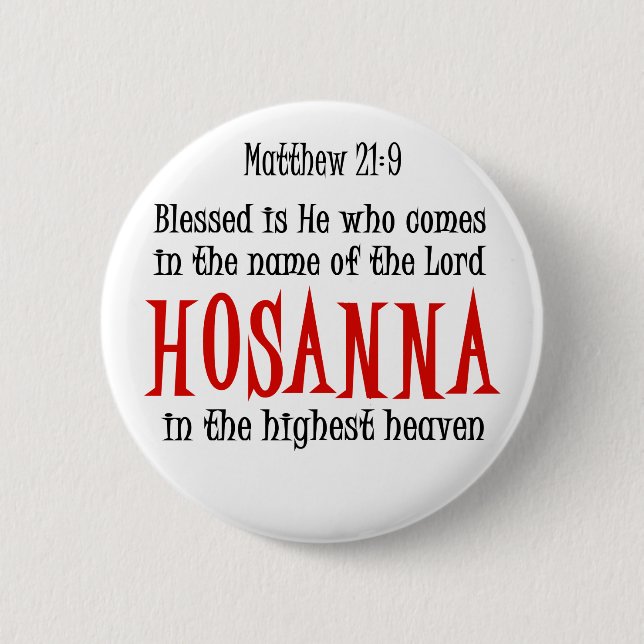 Macaron Rond 5 Cm Hosanna (Devant)