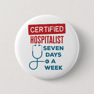 Macaron Rond 5 Cm Hospitalier Sept Jours par Semaine Interniste Doct