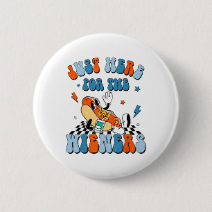 Macaron Rond 5 Cm Hot Dog Je Suis Juste Ici Pour Les Wieners 4 juill