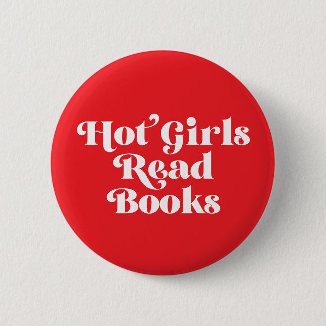 Macaron Rond 5 Cm Hot Girls Lire des livres (Devant)