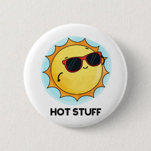 Macaron Rond 5 Cm Hot Stups Funny Sun Pun