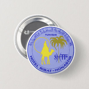 Macaron Rond 5 Cm Hôtel Vintage voyage Ribat à Monastir, Tunisie