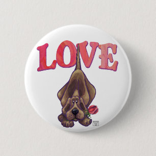 Macaron Rond 5 Cm Hound Dog Valentine's Day