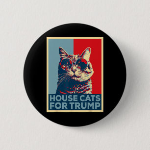 Macaron Rond 5 Cm House Cats For Trump 2024
