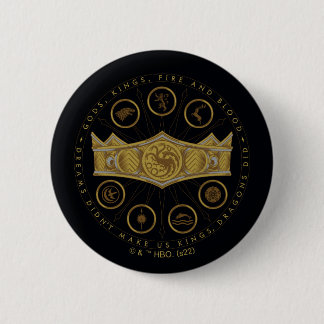Macaron Rond 5 Cm HOUSE of the Dragon | Seven Kingdoms Crown Graphic