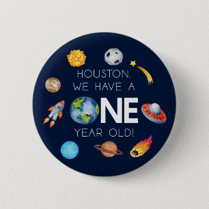 Macaron Rond 5 Cm Houston Nous avons un an 1er anniversaire fête