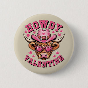 Macaron Rond 5 Cm Howdy Valentine Cow Valentines Da&y Coquette Love