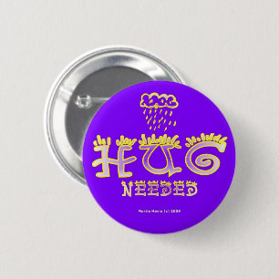 Macaron Rond 5 Cm Hug - Un mot positif