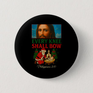 Macaron Rond 5 Cm Hugvyn Chaque Genou Se Courbera Santa Jésus Nativi