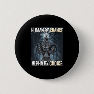 Macaron Rond 5 Cm Humain Par Chance Alpha Par Choix Cool Funny Alpha