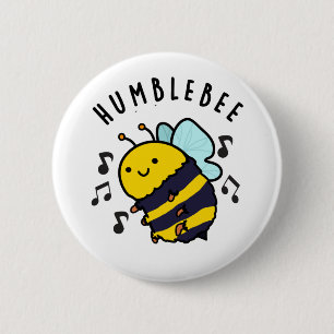 Macaron Rond 5 Cm Humble Bee Funny Bumblebee Pun