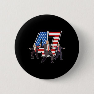Macaron Rond 5 Cm Humoristique Trump Danseuse De Victoire Trump Dans