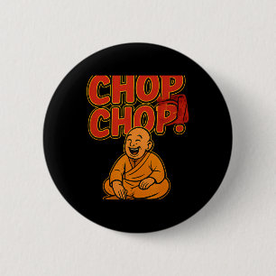Macaron Rond 5 Cm Humour de boxe Arts martiaux Chop Chop Cartoon Prê