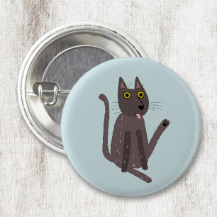Macaron Rond 5 Cm Humour de chat drôle