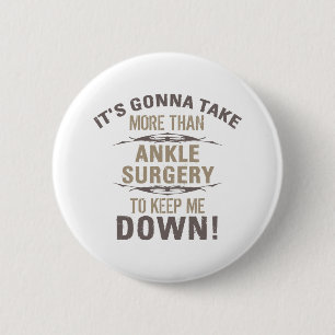 Macaron Rond 5 Cm Humour de chirurgie Ankle