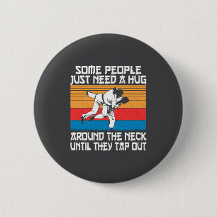 Macaron Rond 5 Cm Humour de Judo Jiu Jitsu Arts Martiaux Drôle