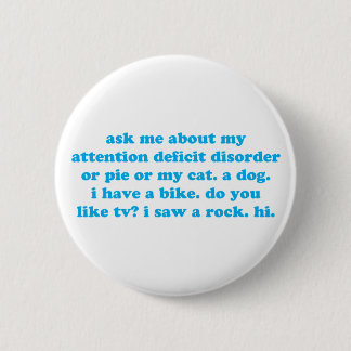 Macaron Rond 5 Cm Humour de manque de concentration