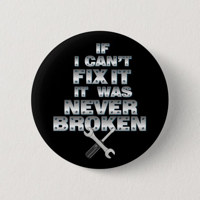 Macaron Rond 5 Cm Humour d'outils de bricoleur (Devant)