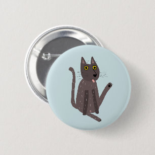 Macaron Rond 5 Cm Humour drôle de chat