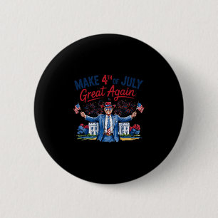 Macaron Rond 5 Cm Humour Drôle Trump Faire 4 Juillet Grand Encore Ho