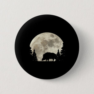 Macaron Rond 5 Cm Hunter Wild Boar Keiler Wildsau Chasse Hunter