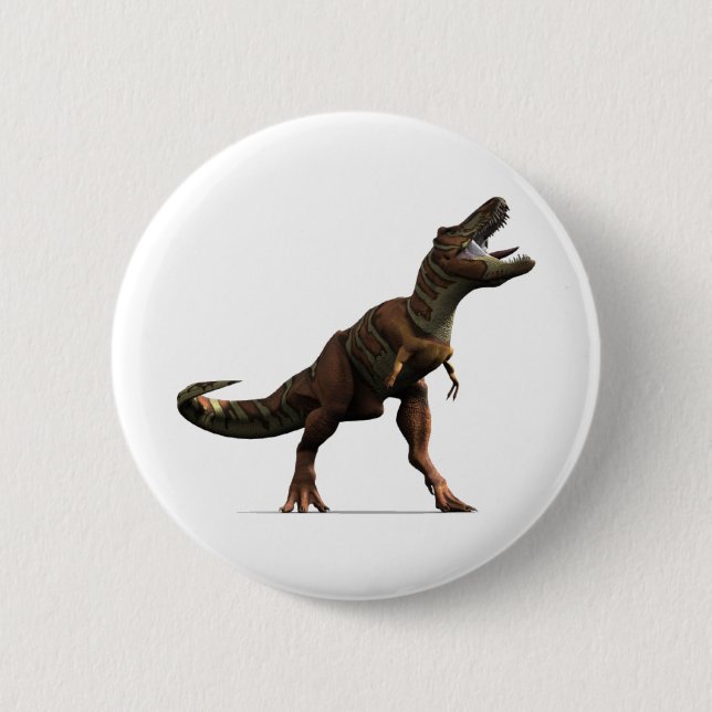 Macaron Rond 5 Cm Hurlement de T-rex (Devant)