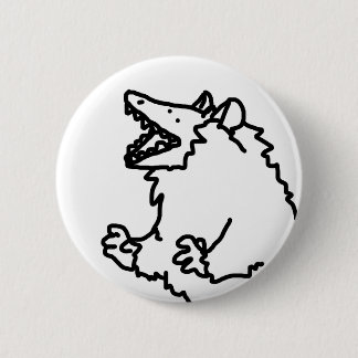 Macaron Rond 5 Cm hurlement du bouton d'opossum