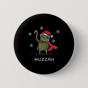 Macaron Rond 5 Cm Huzzah Grenouille Chevalier Épée Drôle Citation de