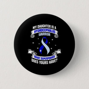 Macaron Rond 5 Cm Hydrocéphalie Survivante Fille Sensibilisation au