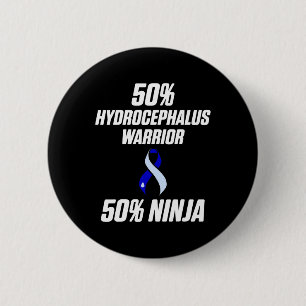 Macaron Rond 5 Cm Hydrocéphalie Survivor Ninja