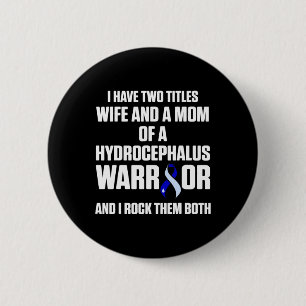 Macaron Rond 5 Cm Hydrocéphalie Survivor Warrior Awareness Warrior