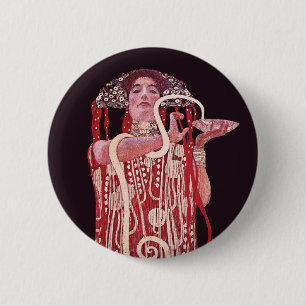 Macaron Rond 5 Cm Hygieia par Gustav Klimt