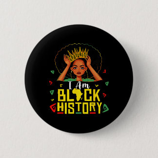 Macaron Rond 5 Cm I Am Black History Women Girl Black History Month