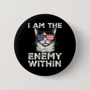 Macaron Rond 5 Cm I Am The Enemy Within Tee - Kamala Harris 2024 Mer