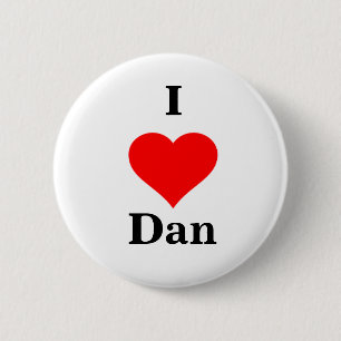 Macaron Rond 5 Cm I bouton de Dan de coeur