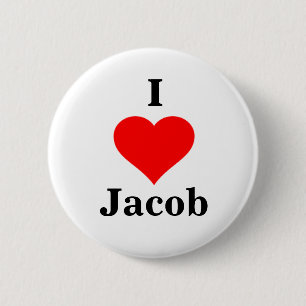 Macaron Rond 5 Cm I bouton de Jacob de coeur