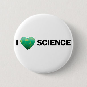 Macaron Rond 5 Cm I bouton de la Science de coeur