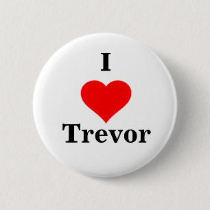 Macaron Rond 5 Cm I bouton de Trevor de coeur