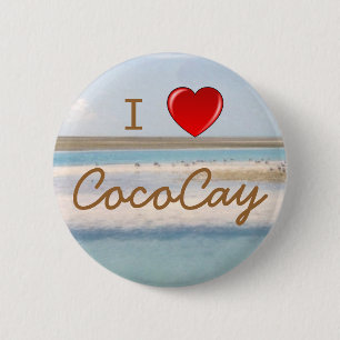 Macaron Rond 5 Cm I boutons de CocoCay de coeur