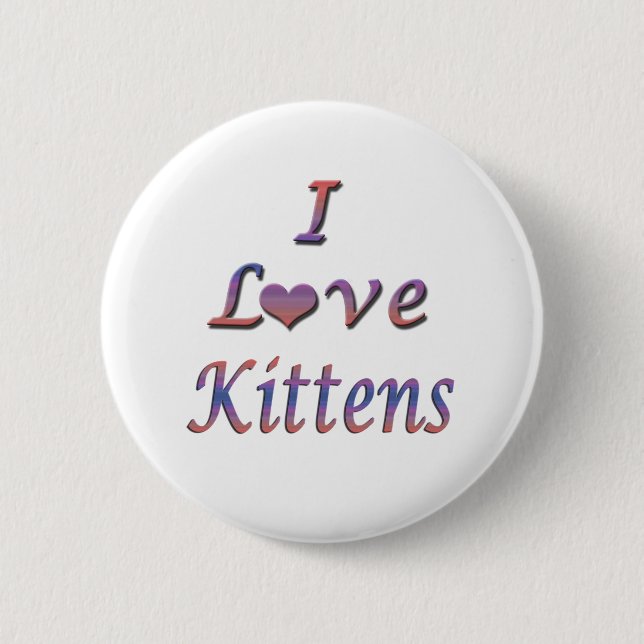 Macaron Rond 5 Cm I chatons de coeur (amour) (Devant)