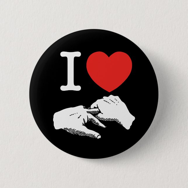 Macaron Rond 5 Cm I Coeur (Amour) Anal (Devant)
