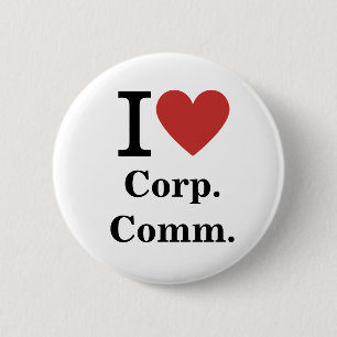 Macaron Rond 5 Cm I ❤️ Corp. Comm. pour employés Pins CUSTOM