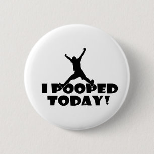 Macaron Rond 5 Cm I de POOPED présent drôle humoristique de cadeau