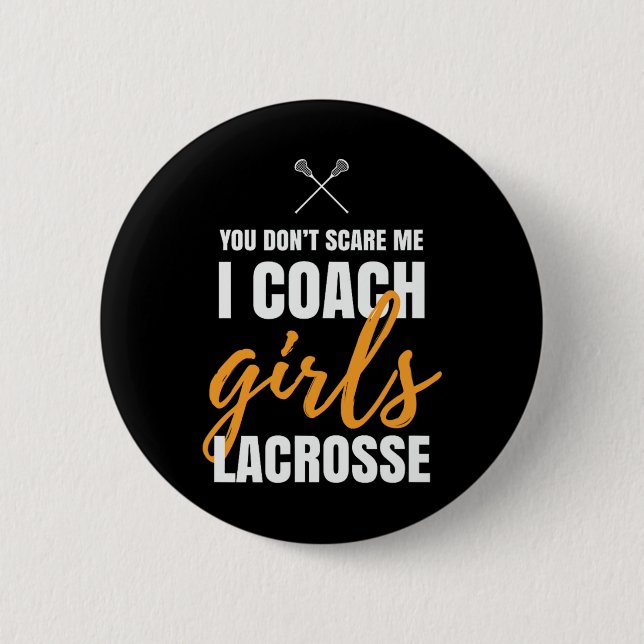Macaron Rond 5 Cm I Entraîneur Filles Lacrosse Entraîneur Lacrosse C (Devant)