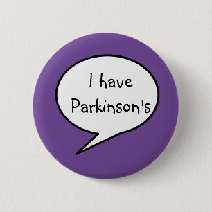 Macaron Rond 5 Cm I have Parkinson's, awareness purple disability,