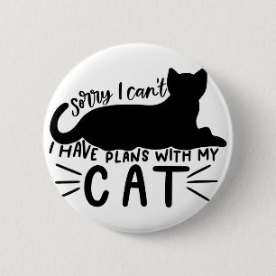 Macaron Rond 5 Cm I Have Plans with My Cat