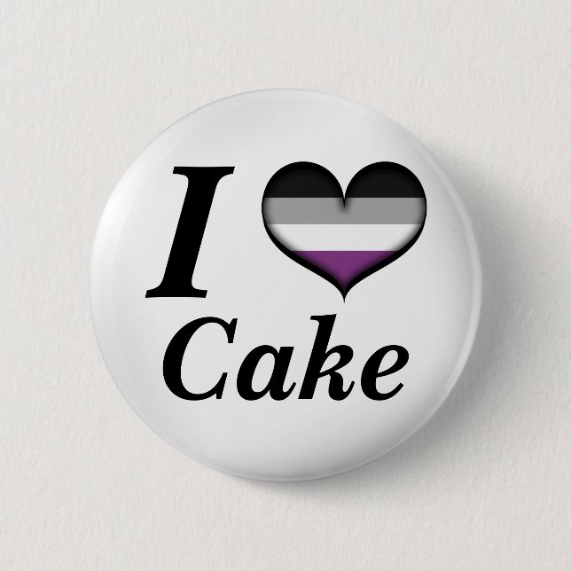 Macaron Rond 5 Cm I Heart Aexé Gâteau Ace Fierté Drapeau Conception (Devant)