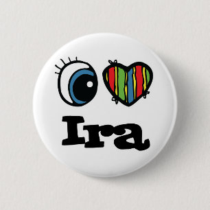 Macaron Rond 5 Cm I Heart (Amour) Ira