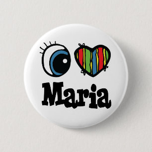 Macaron Rond 5 Cm I Heart (Amour) Maria